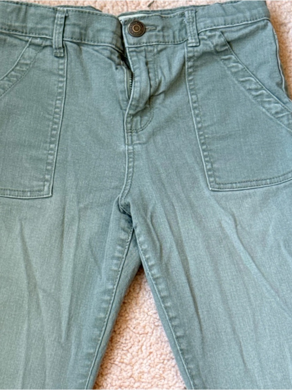 OshKosh B’gosh Girls Green Flare Pants Size 8 Cotton Stretch Retro Style - Picture 7 of 7